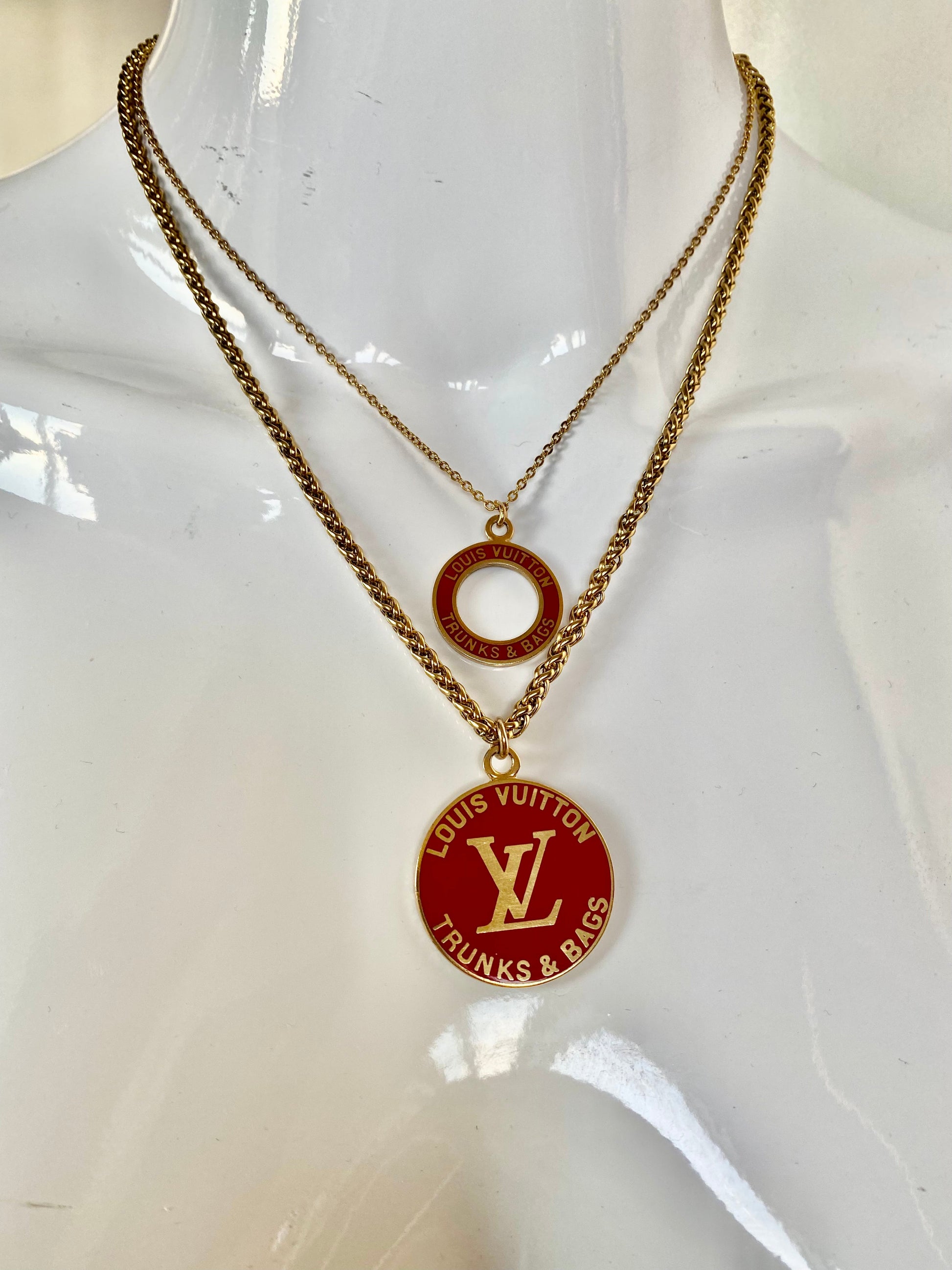 Authentic Louis Vuitton Pendant Reworked Necklace