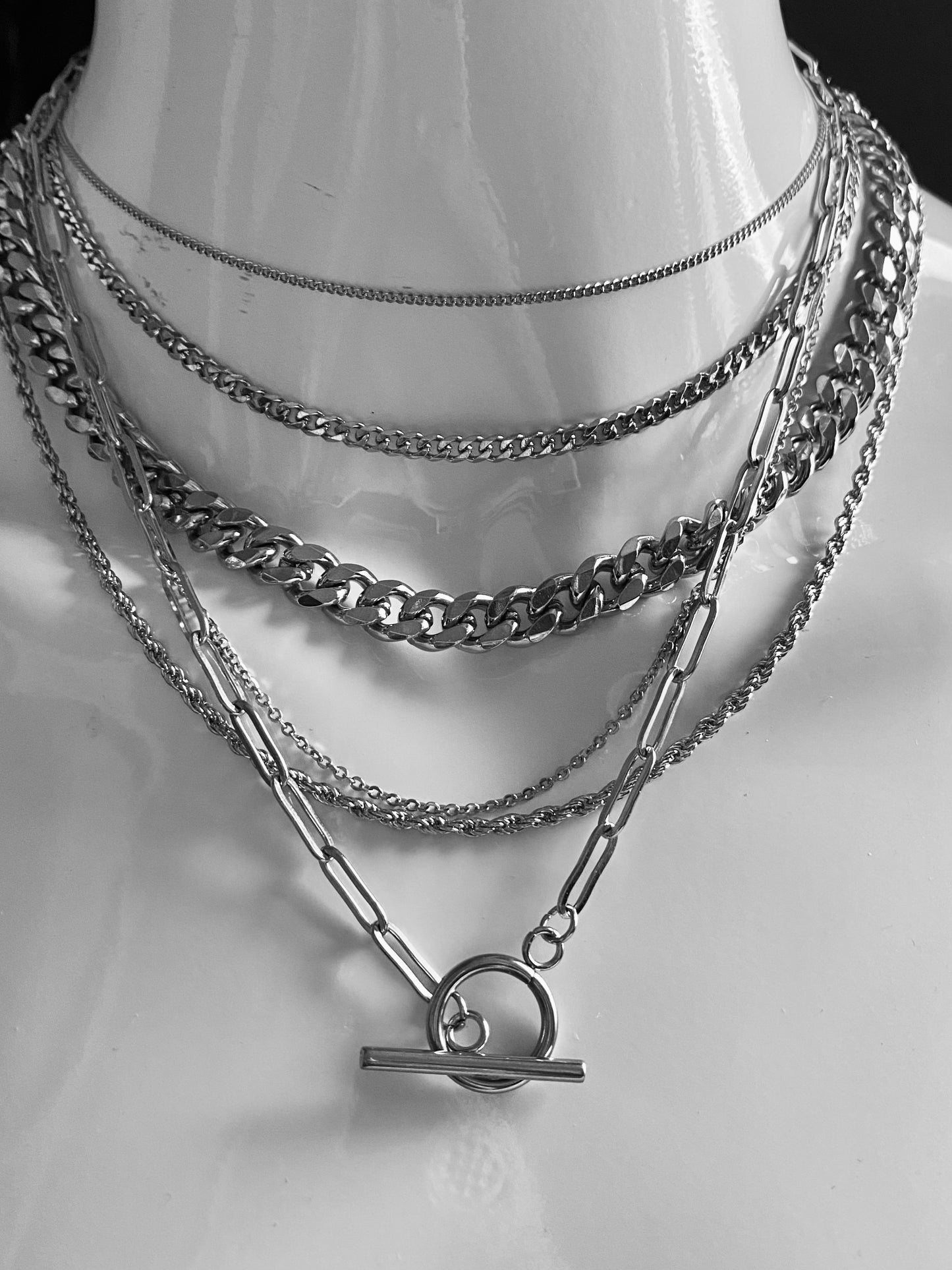 DEEBO silver anti-tarnish chain necklace