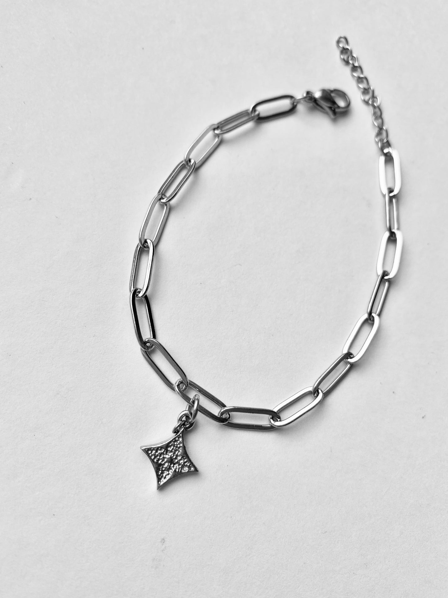 Authentic LOUIS VUITTON vintage silver flower pendant reworked bracelet