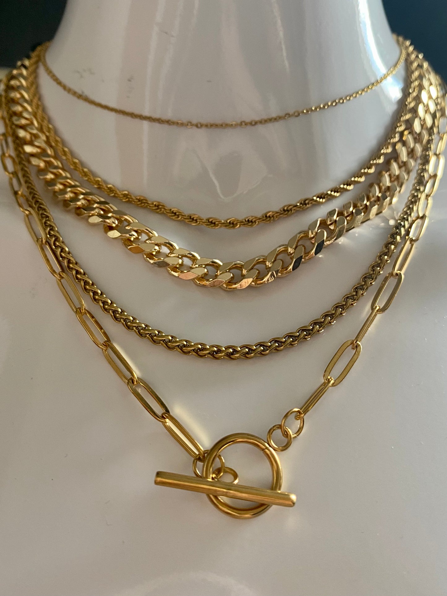 QUINTINE gold anti-tarnish chain necklace