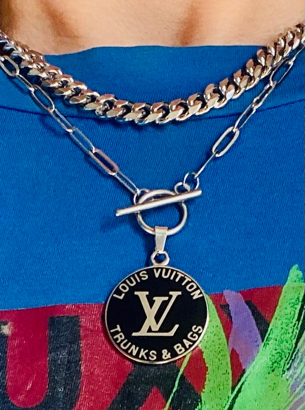 SOLD OUT Rework Vintage Louis Vuitton White LV Necklace – Relic