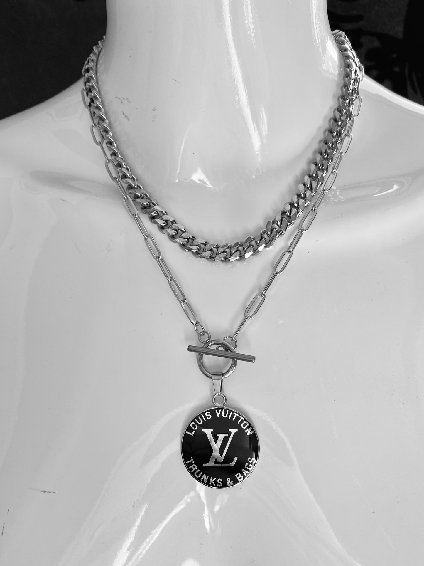 SOLD OUT Rework Vintage Louis Vuitton White LV Necklace – Relic