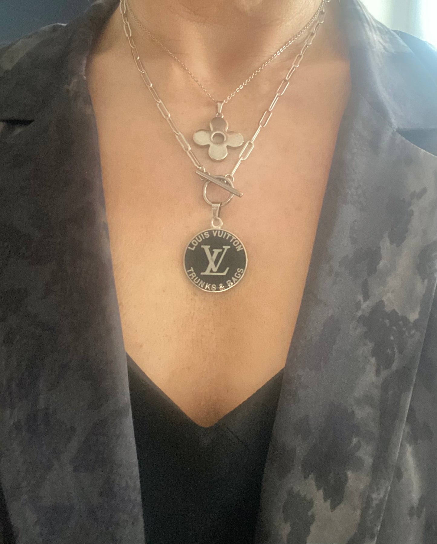 LOUIS VUITTON Trunks Bags vintage pendant reworked necklace NECK
